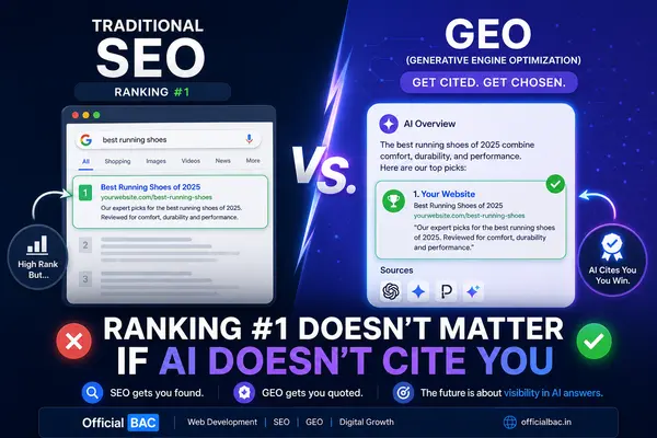 GEO vs SEO: Why AI Citations Beat Rank #1
