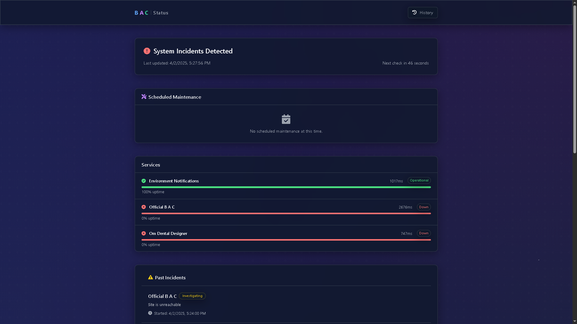 Status Dashboard
